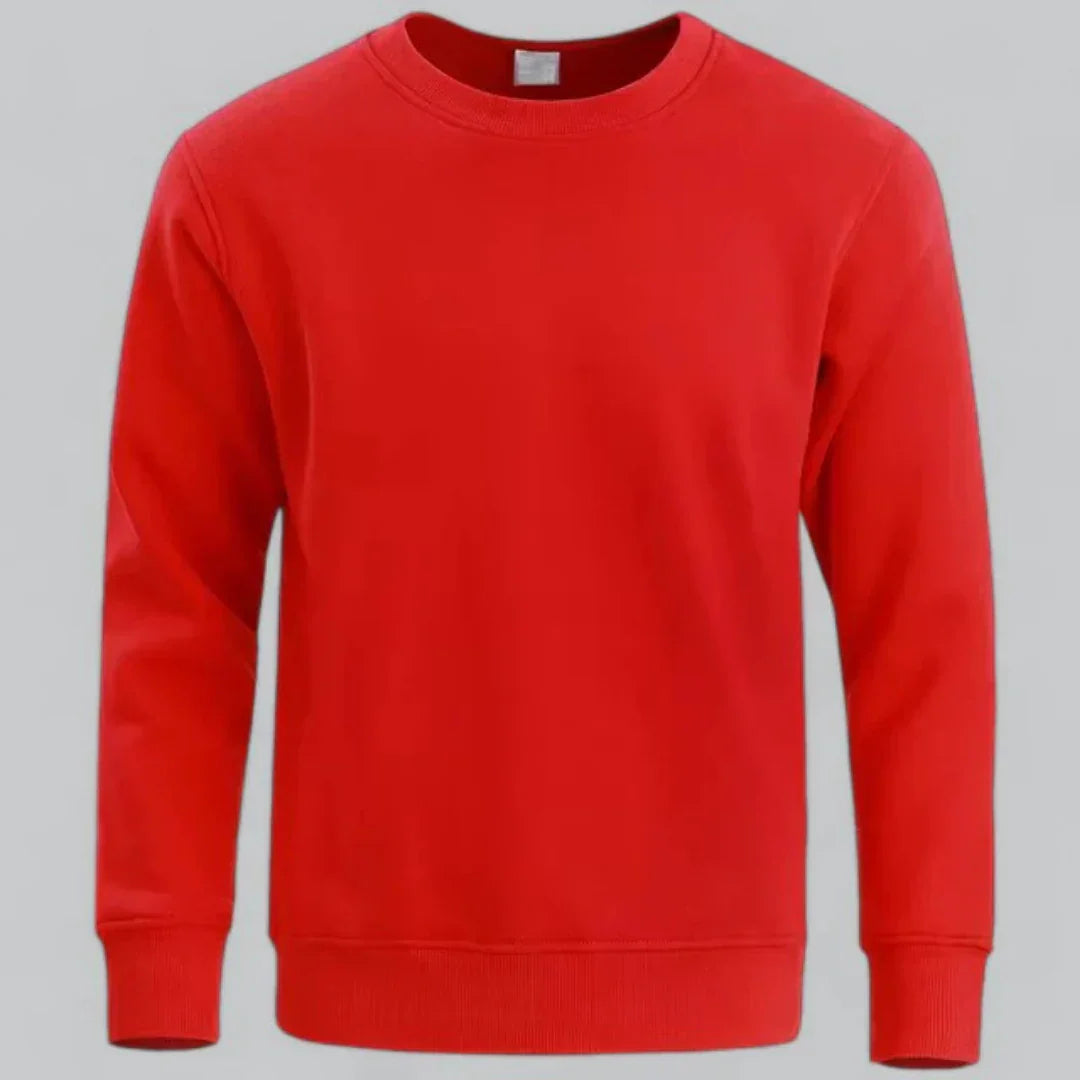 Sweat-shirt homme col rond manches longues décontracté