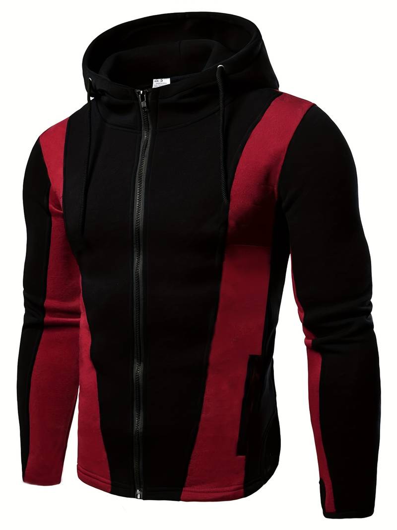 Hoodie élégant pour homme avec blocs de couleur