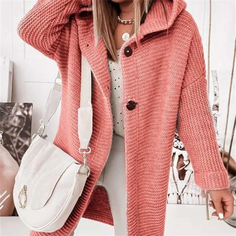 Cardigan à capuche en cachemire de luxe pour femmes