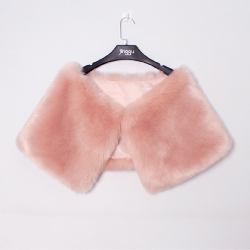 Cape en fourrure pour femme Élégant Doux Volumineux