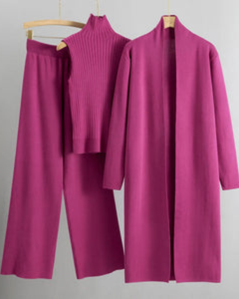 Ensemble robe 3 pièces élégant pour femme