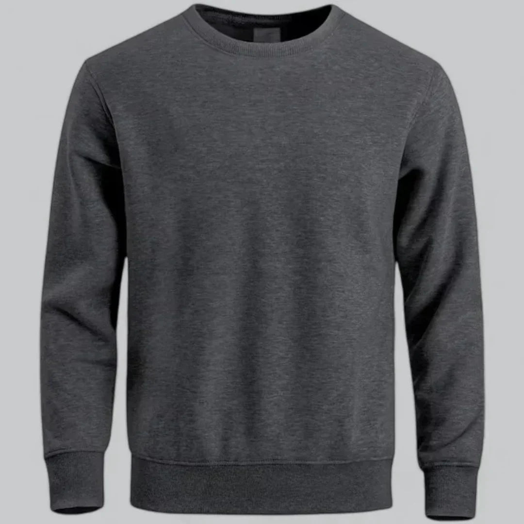 Sweat-shirt homme col rond manches longues décontracté