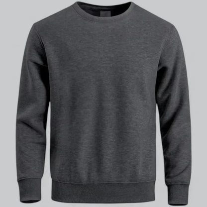 Sweat-shirt homme col rond manches longues décontracté
