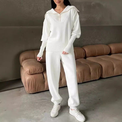 Ensemble décontracté confortable avec pull zippé