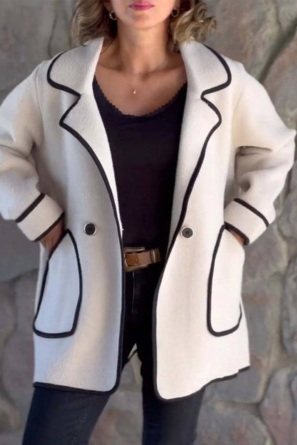Veste élégante pour homme, double face, en laine