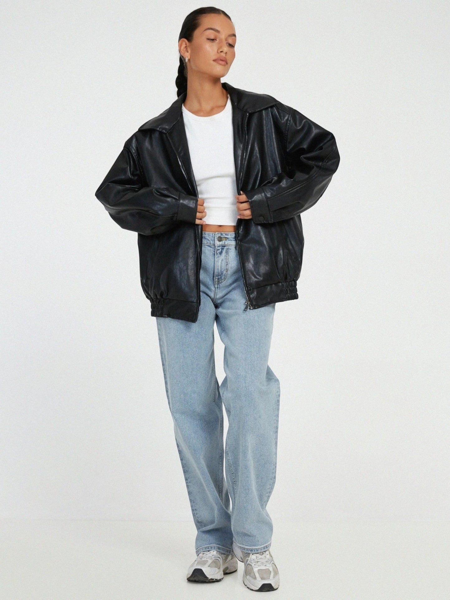 Blouson bomber femme élégant à manches longues