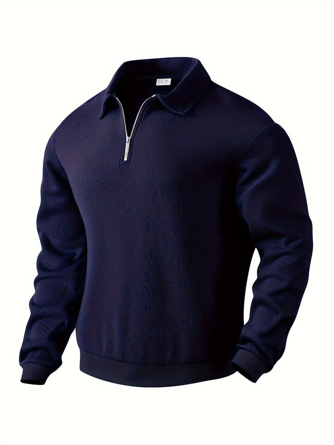 Pull pour homme, col zippé 1/4, style moderne