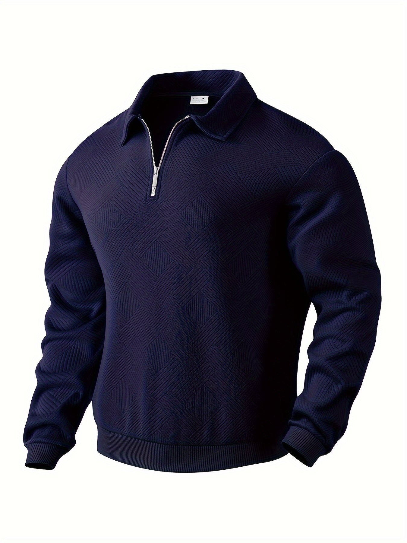 Pull pour homme, col zippé 1/4, style moderne