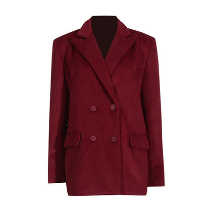 Damen Wolljacke Warm Kurz mit Gürtel - IdealeKleiden