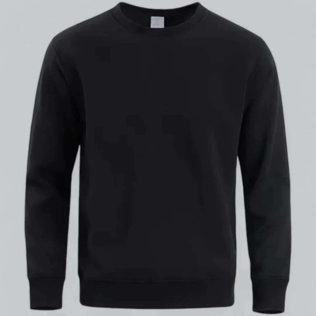 Sweat-shirt homme col rond manches longues décontracté
