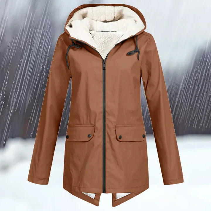 Veste d'extérieur imperméable à capuche chaude et isolante