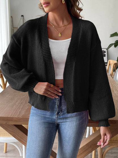 Cardigan élégant femme à manches longues ouvert
