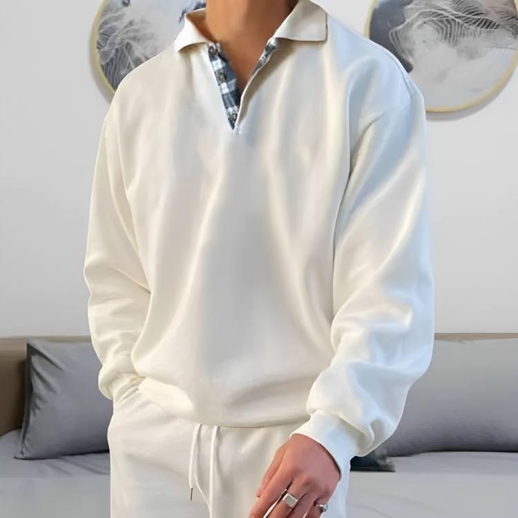 Polo molletonné confortable décontracté
