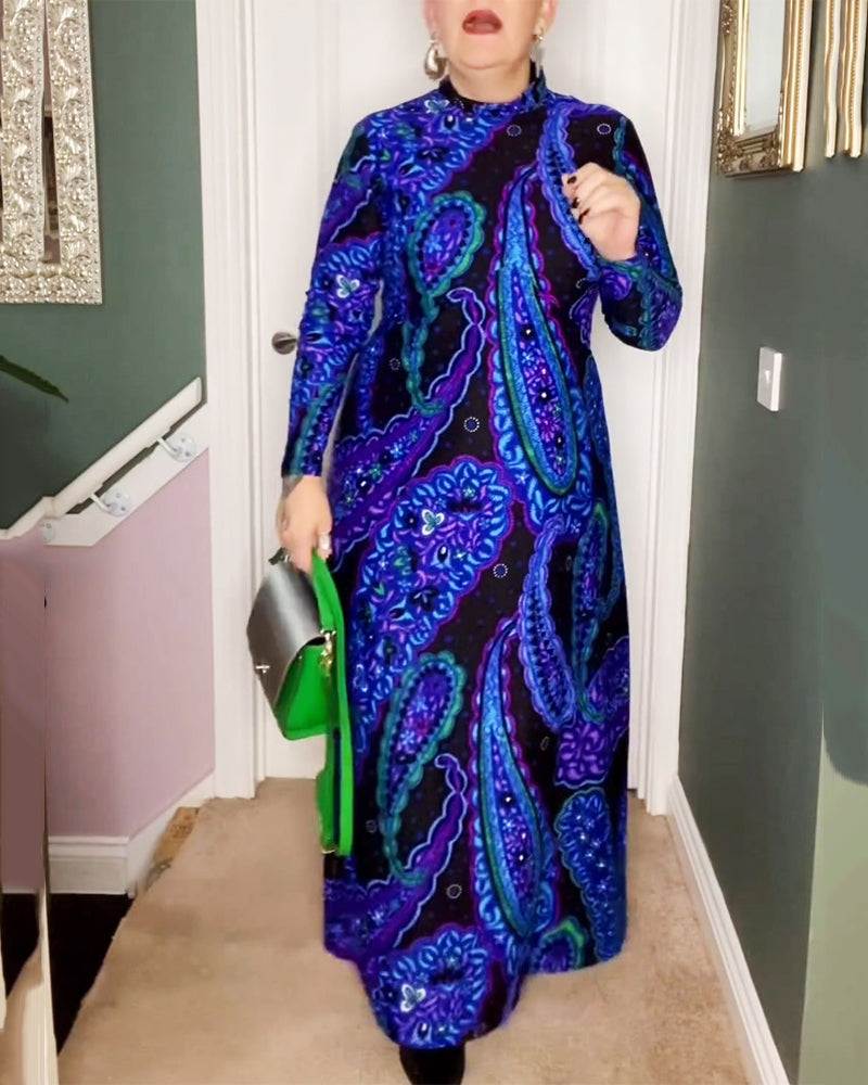 Robe à motif cachemire élégante