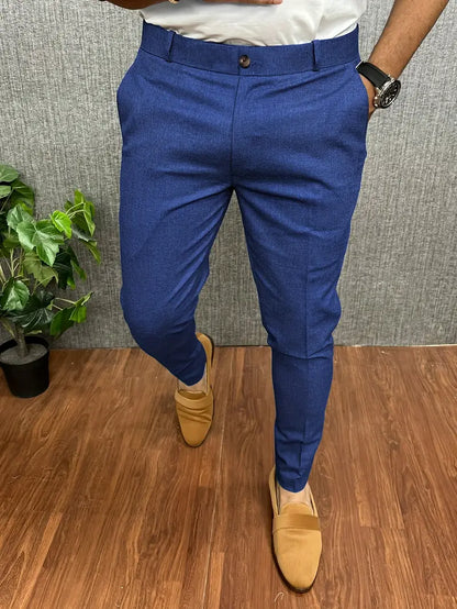 Pantalon de costume semi-formel slim pour homme