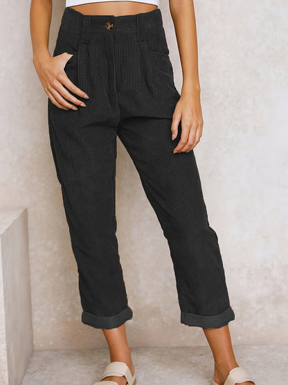 Pantalon élégant pour femmes Coupe droite Mode moderne