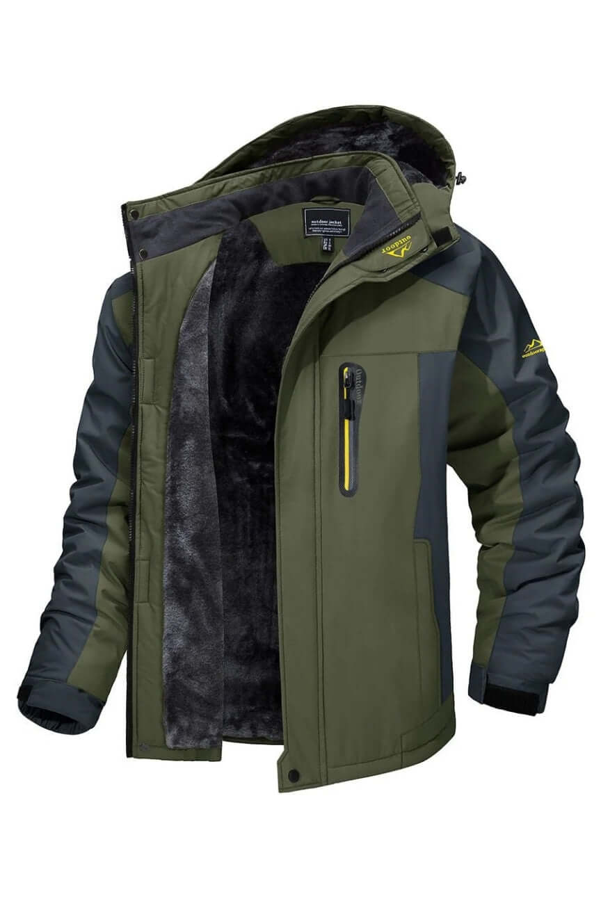 Veste d'hiver imperméable homme isolation polaire