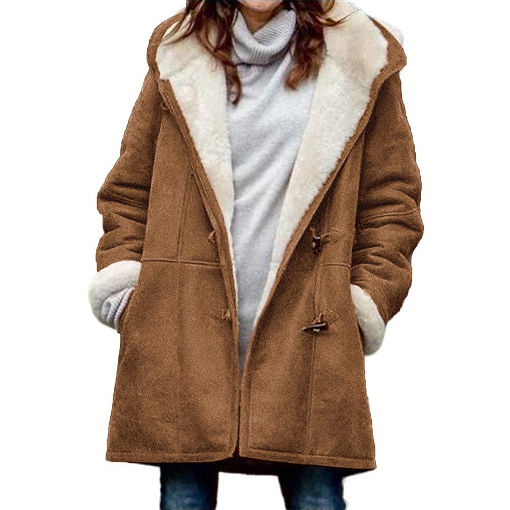 Veste polaire femme chaude Douillette Capuche