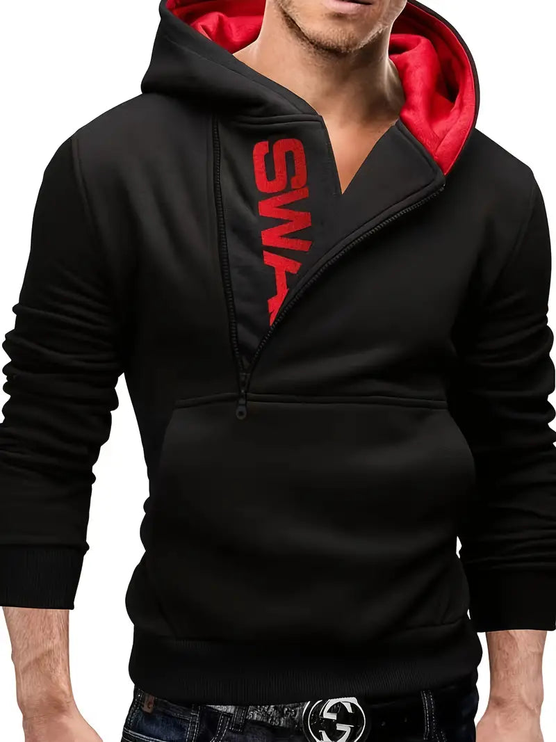 Sweat à capuche homme manches longues tendance