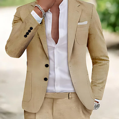 Veste de costume pour homme moderne à fermeture rapide