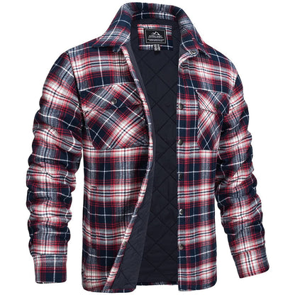 Veste de bûcheron à carreaux rustique pour homme