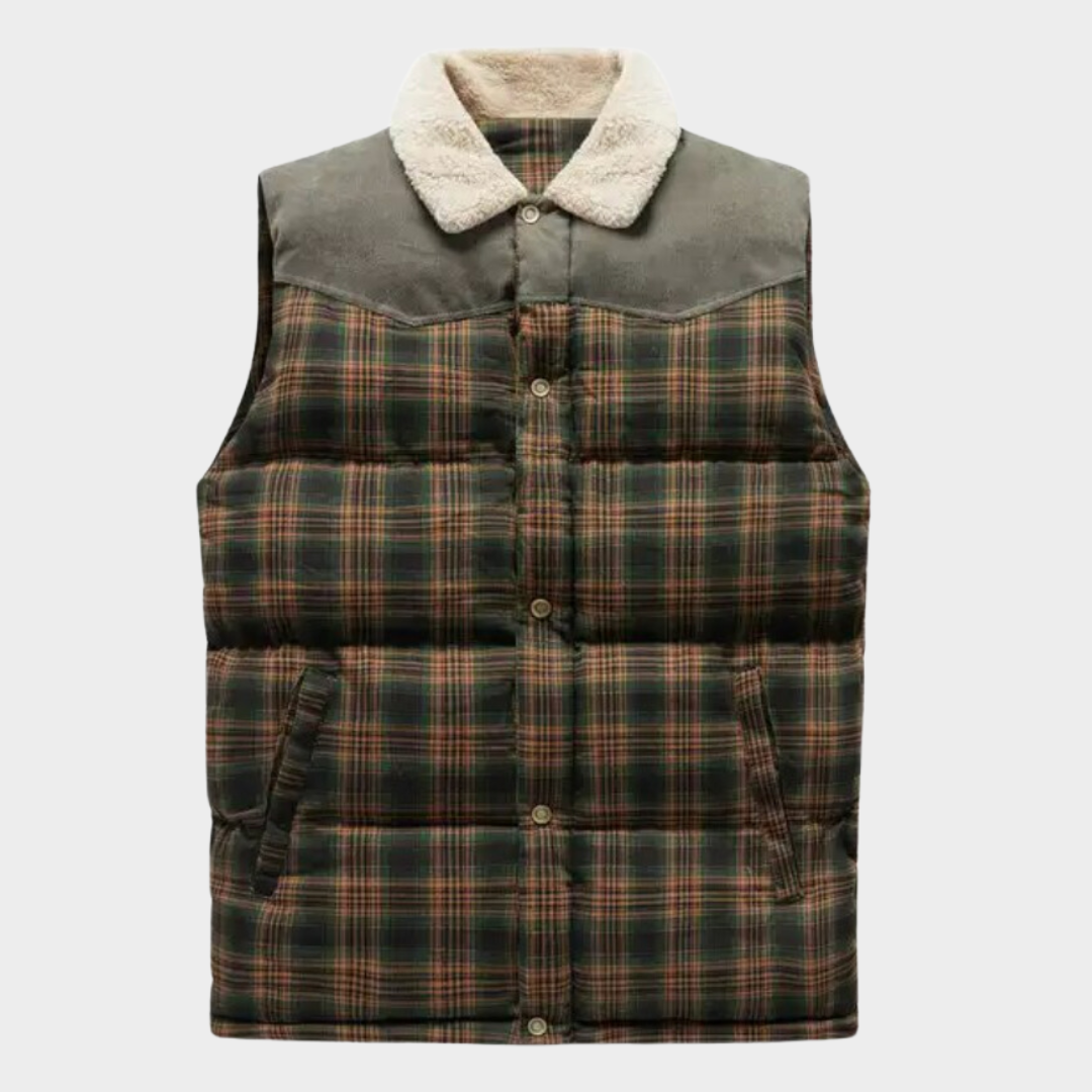 Bodywarmer classique à carreaux pour homme