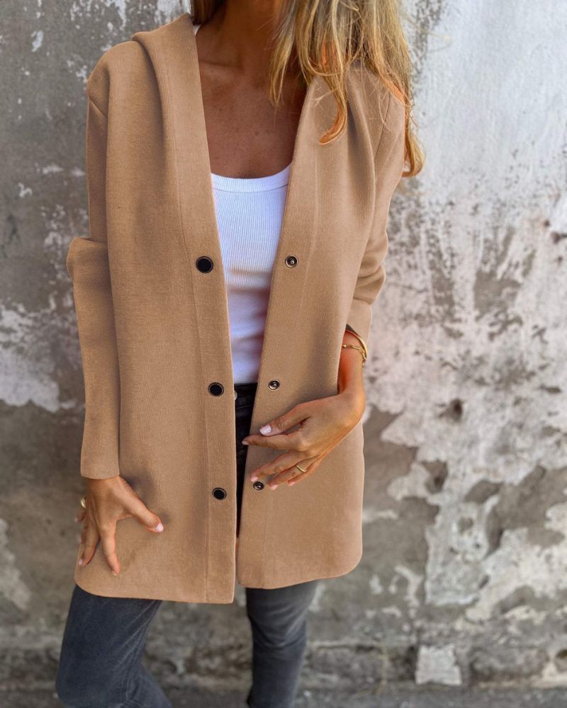 Veste à capuche confortable style décontracté