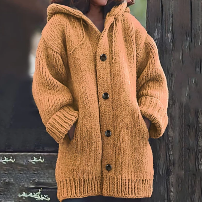 Gilet surdimensionné chaud à capuche
