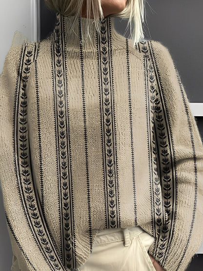 Pull col roulé femme élégant design moderne