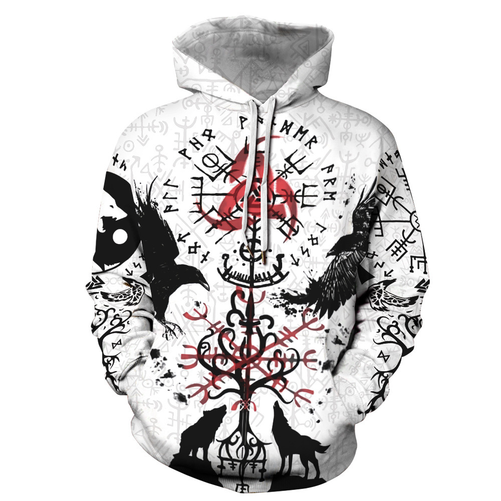 Kapuzenpullover Männer Doodle Design Trendy Streetwear - IdealeKleiden