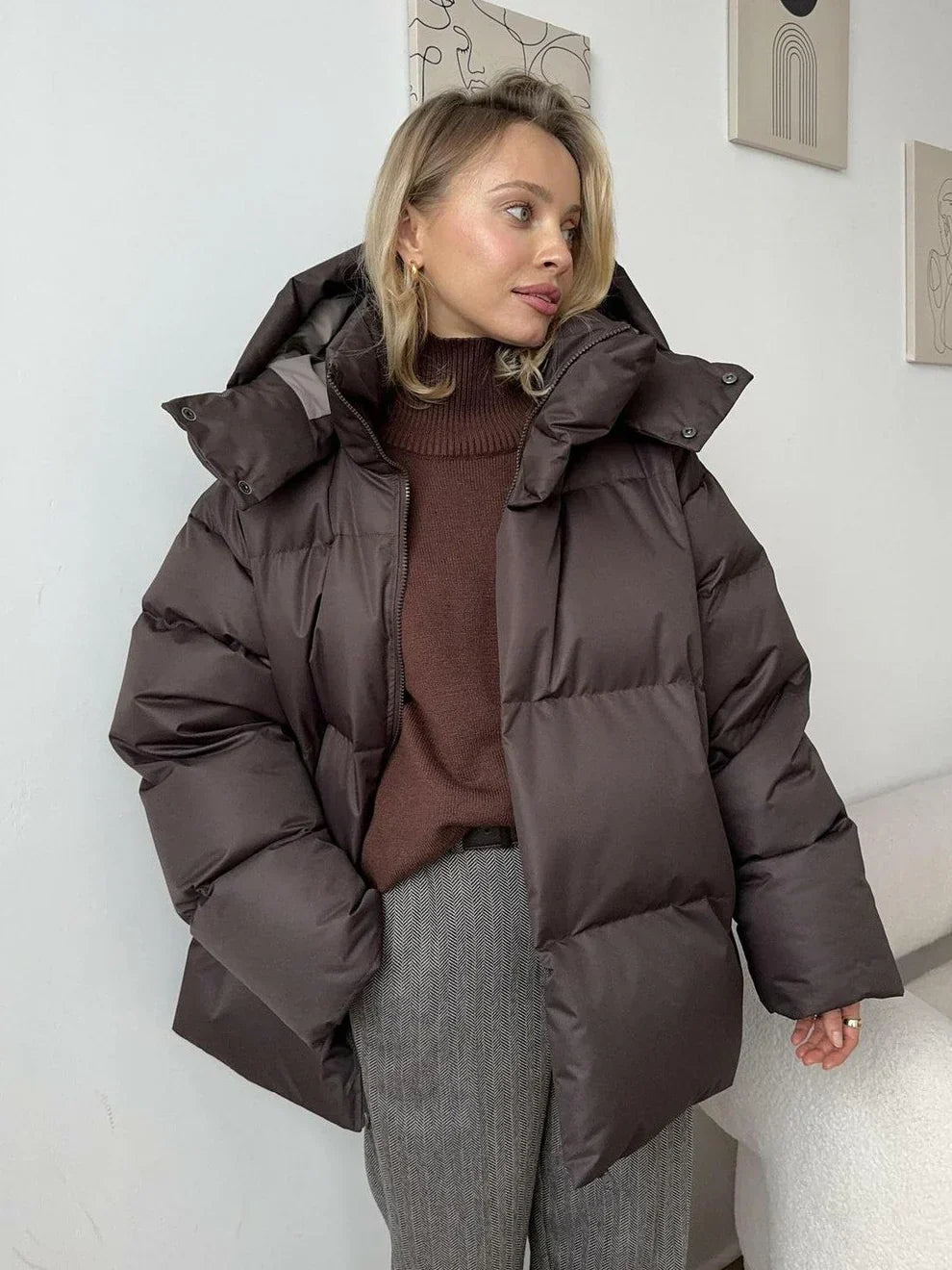 Jana - Veste femme Coton Capuche Courte