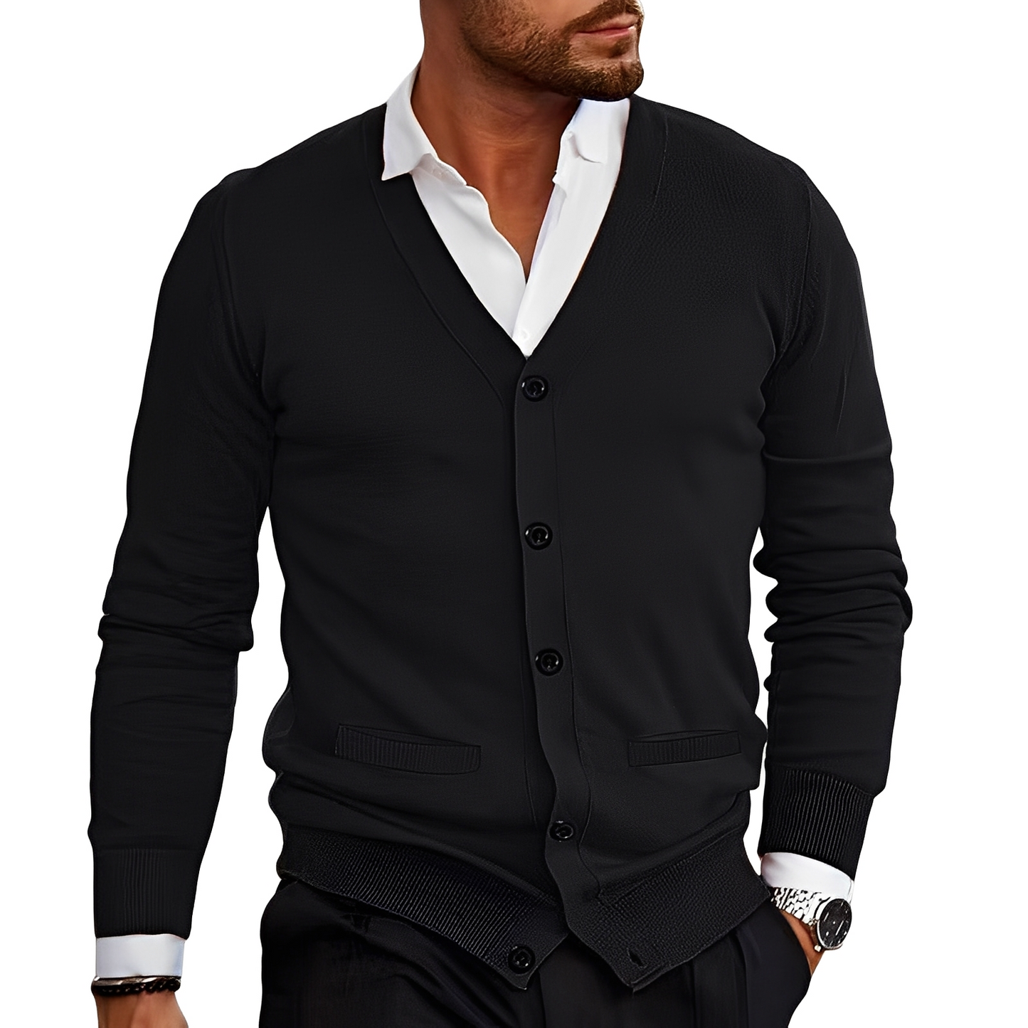 Cardigan stylé pour homme avec boutons Design élégant