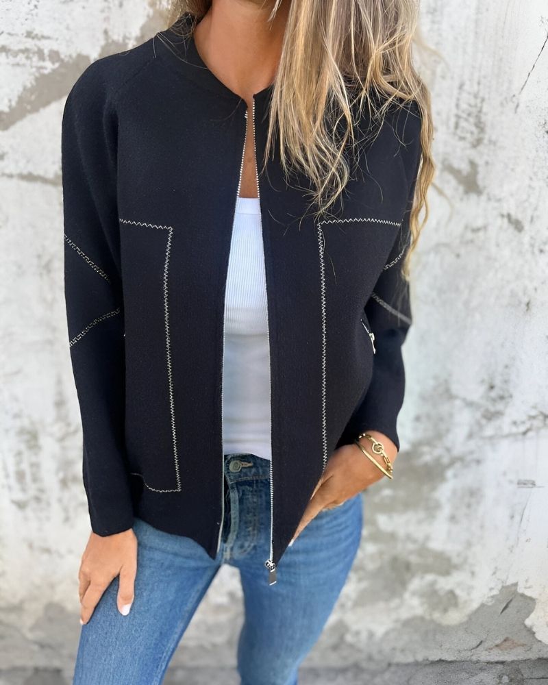 Blouson aviateur femme sportif zippé