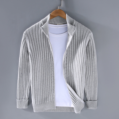 Herren Strickcardigan Reißverschluss Modern Casual - IdealeKleiden
