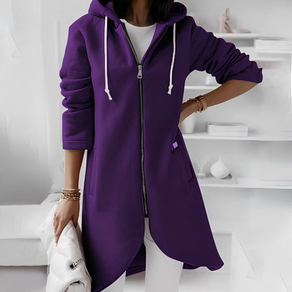 Veste longue à capuche pour femme Confortable et stylée