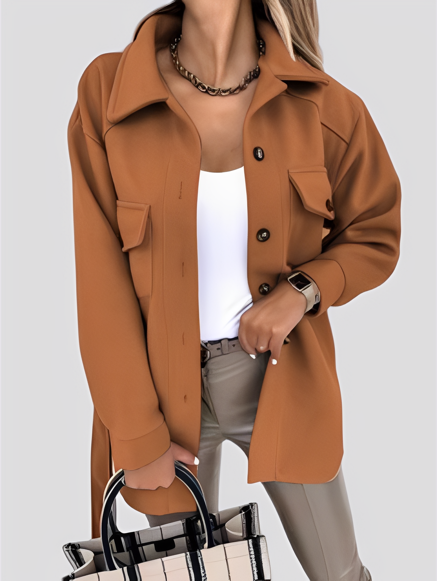 Veste élégante pour femme Col cranté léger