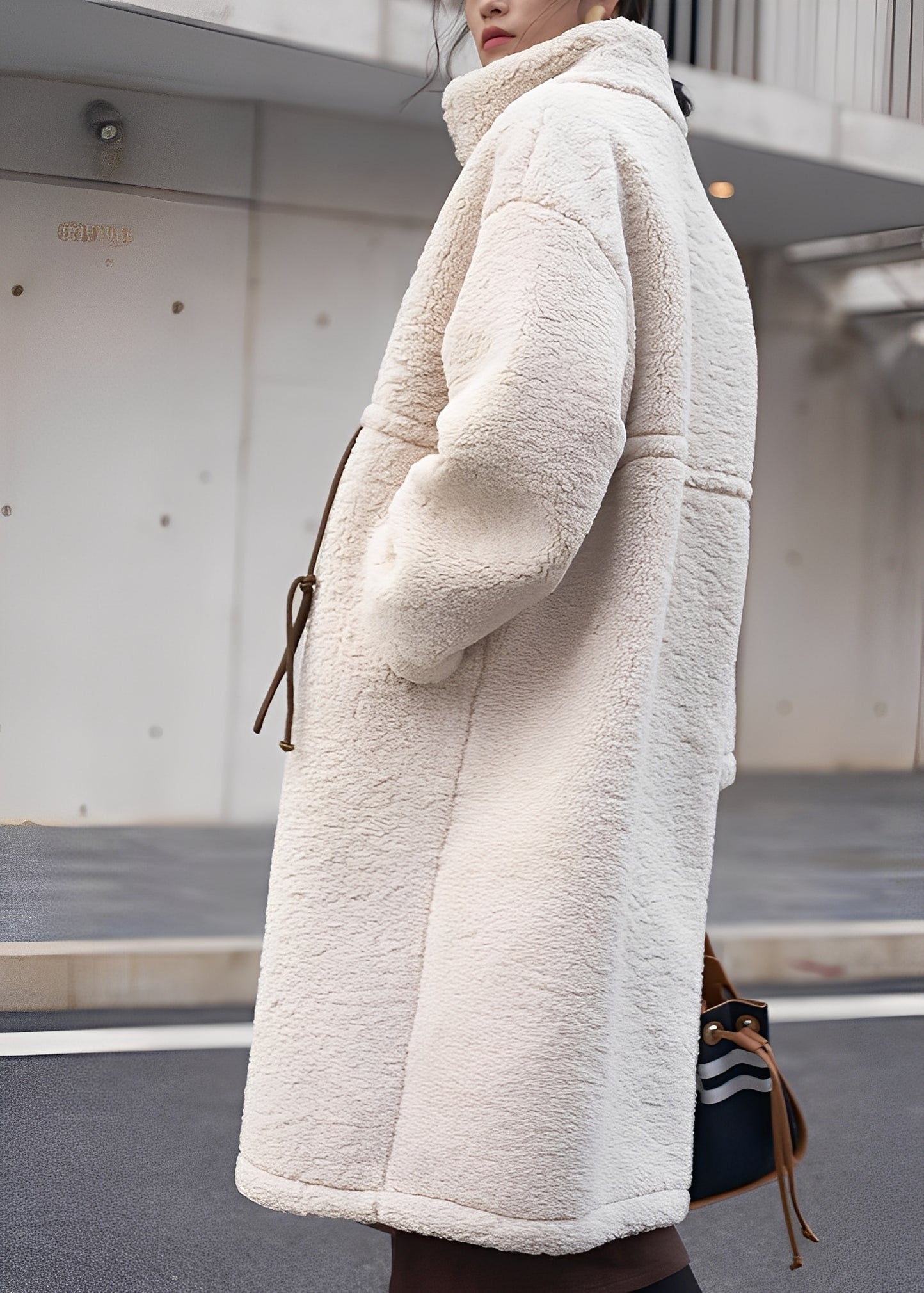 Frauen Wollmantel Warm Elegant Geschnitten - IdealeKleiden