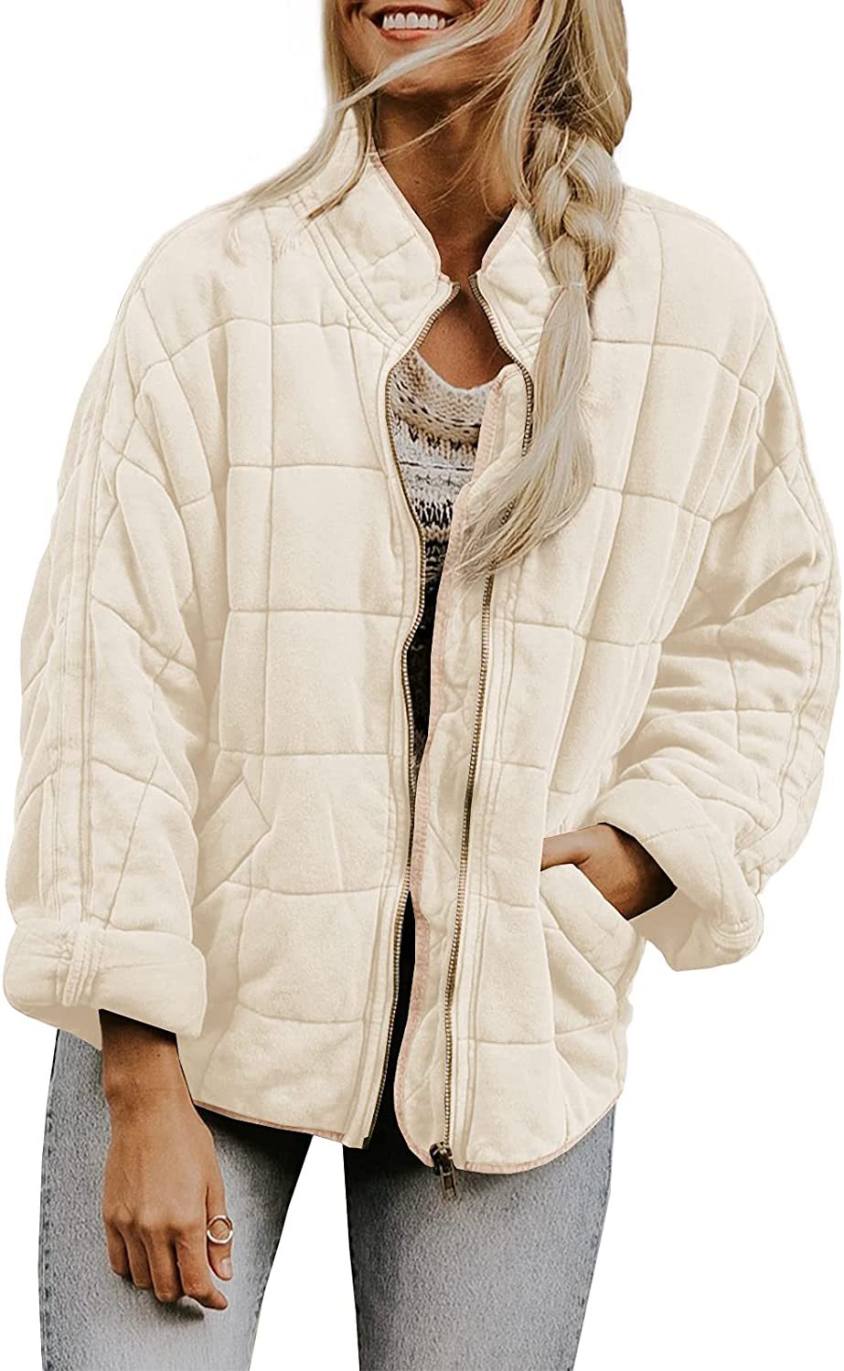 Bequeme Damenjacke Mit Praktischen Taschen - IdealeKleiden