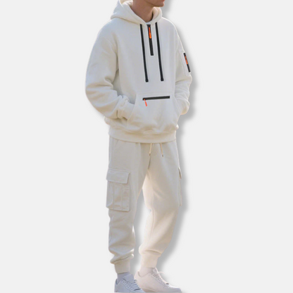 Survêtement confortable, Sweat à capuche, Pantalon cargo