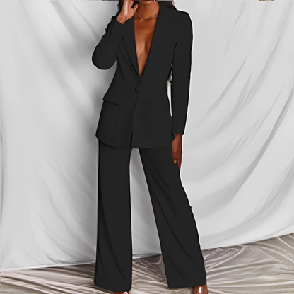Ensemble Blazer Élégant à Manches Longues pour Femme