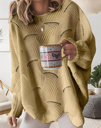Stylischer V-Ausschnitt Pullover für Damen - IdealeKleiden