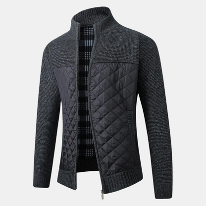 Cardigan homme col montant élégance