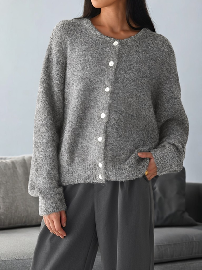 Manteau en laine vintage pour femme, classique, à boutons