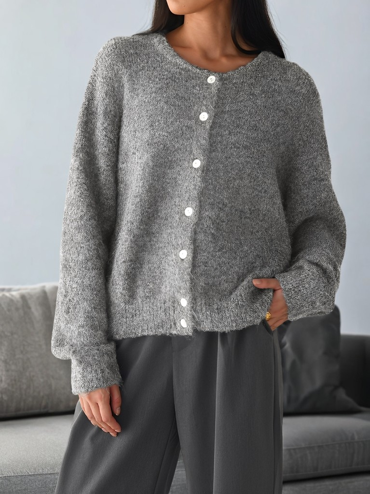 Manteau en laine vintage pour femme, classique, à boutons