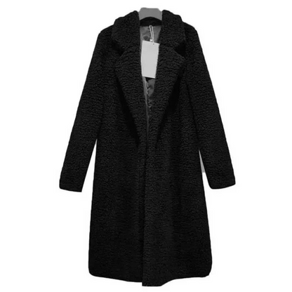 Manteau d'hiver doux aspect duveteux
