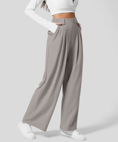 Pantalon femme élégant coupe large sur mesure