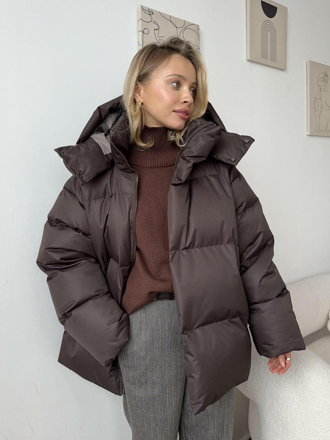 Veste courte femme tendance style capuche