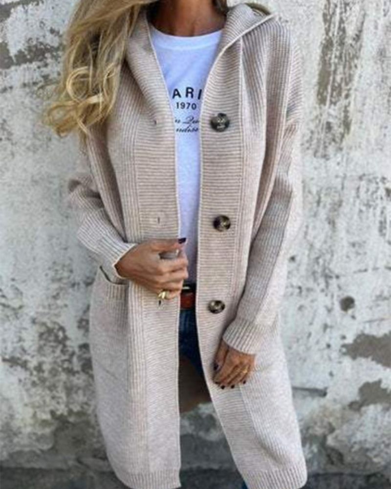 Kapuzenjacke Damen Modern mit Taschen - IdealeKleiden