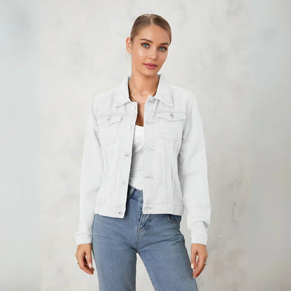 Veste en jean pour femme moderne boutons tendance