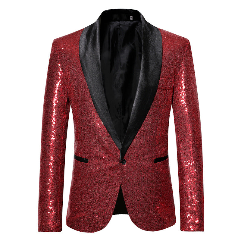 Blazer élégant à sequins pour homme, tenue de soirée